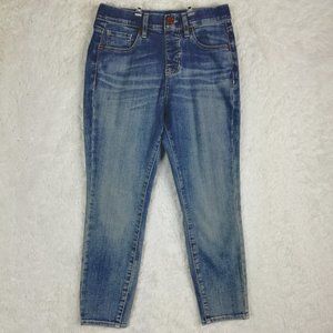 Jag Womens Jeans Valentina‎ Skinny Crop Denim Blue Med Wash High Rise Petite 2P